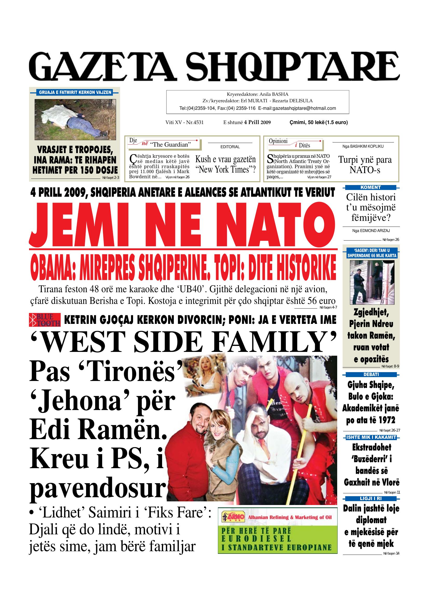 Gazeta Shqiptare 2009-04-04